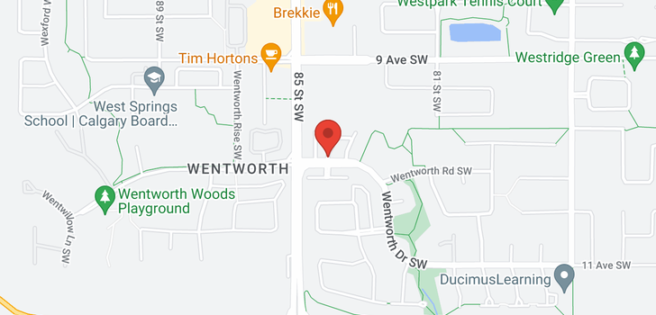 map of 602 8000 Wentworth Drive SW